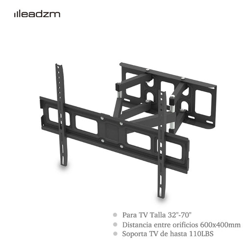 Meuble TV TMDS-101 à double pivotant et large base 81,28-218,44 cm, capacité de charge 50,0 kg/VESA 600*400/inclinaison haut et bas -10~10°, convient pour salon/chambre/bureau