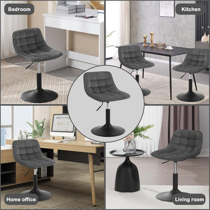 Tabouret de Bar, Tabouret Pivotant, Chaise de Bureau à Domicile, Tabouret Réglable en Hauteur, Siège en Velours