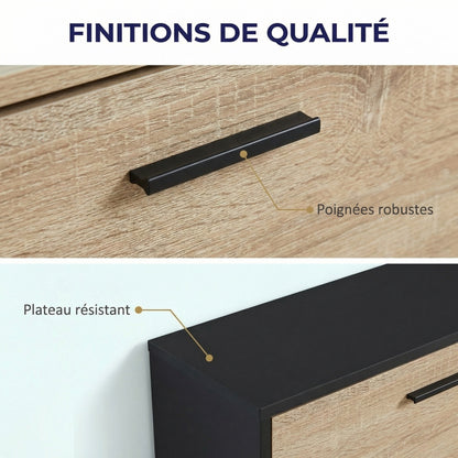 Meuble à chaussures avec 4 compartiments à rabat, armoire à chaussures en bois pour jusqu'à 24 paires, organisateur d'entrée peu encombrant