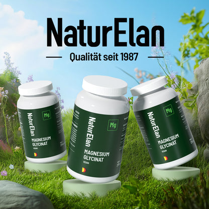 Bisglycinate de Magnésium - Premium : Magnésium Chélaté - 270 Gélules - 300 mg de Magnésium Élémentaire par Dose Quotidienne - Végan, Haute Dosage