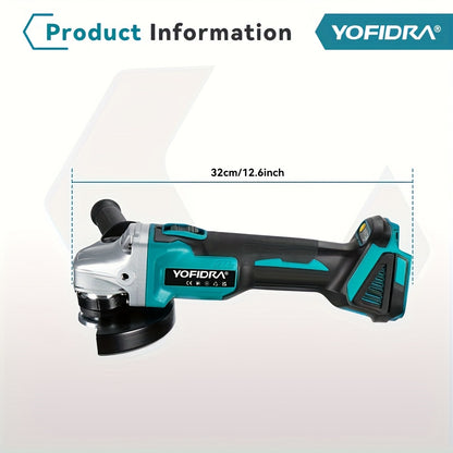 Meuleuse d'angle sans fil robuste 125 mm/5" - Machine de meulage et de polissage électrique à moteur sans balais, compatible avec les batteries Makita 18 V (batterie non incluse), puissante 2000 W, compacte et légère pour usage professionnel/résidentiel