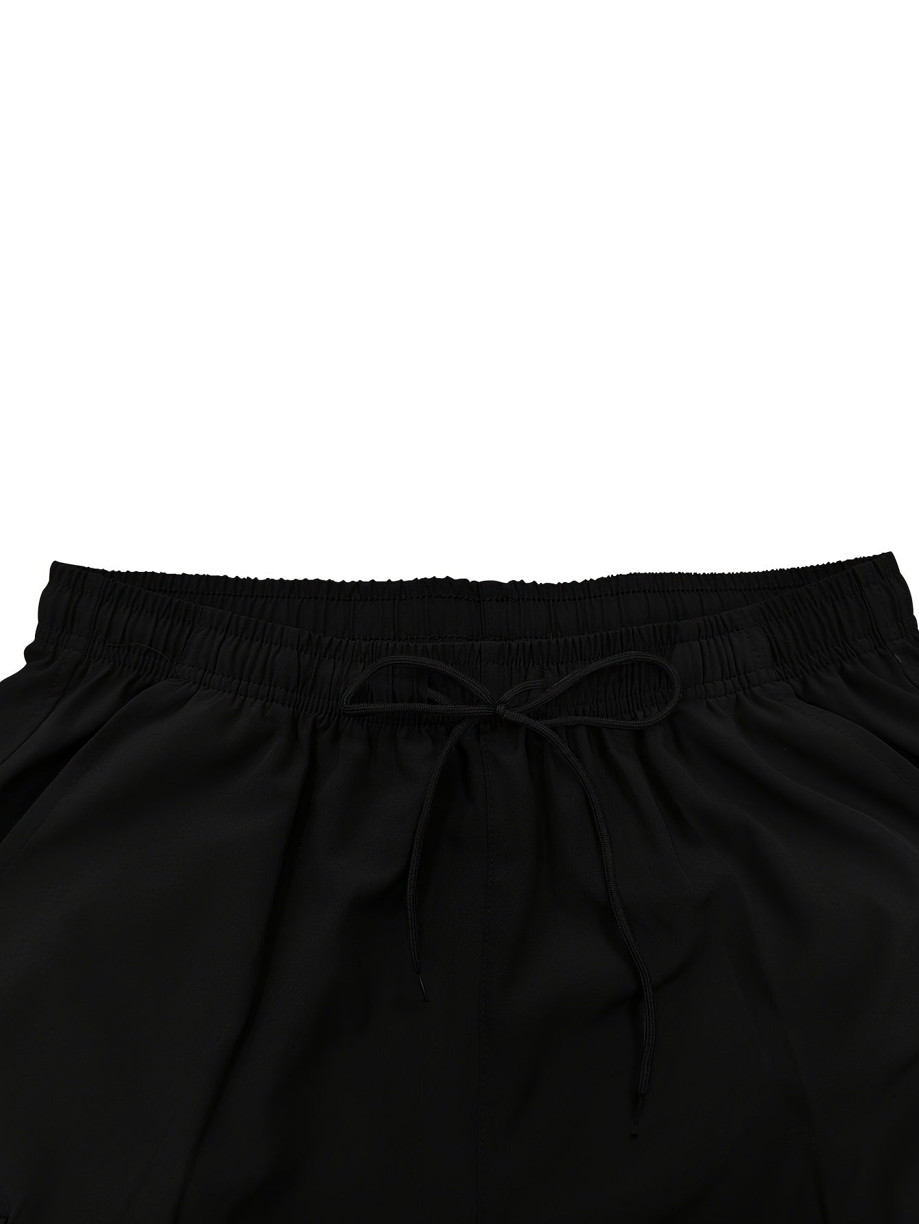 Short cargo athlétique décontracté grande taille pour hommes, cordon de serrage, taille élastique, patch de lettres, rabat léger, multi-poches, adapté pour la randonnée en plein air, la course quotidienne et les déplacements.