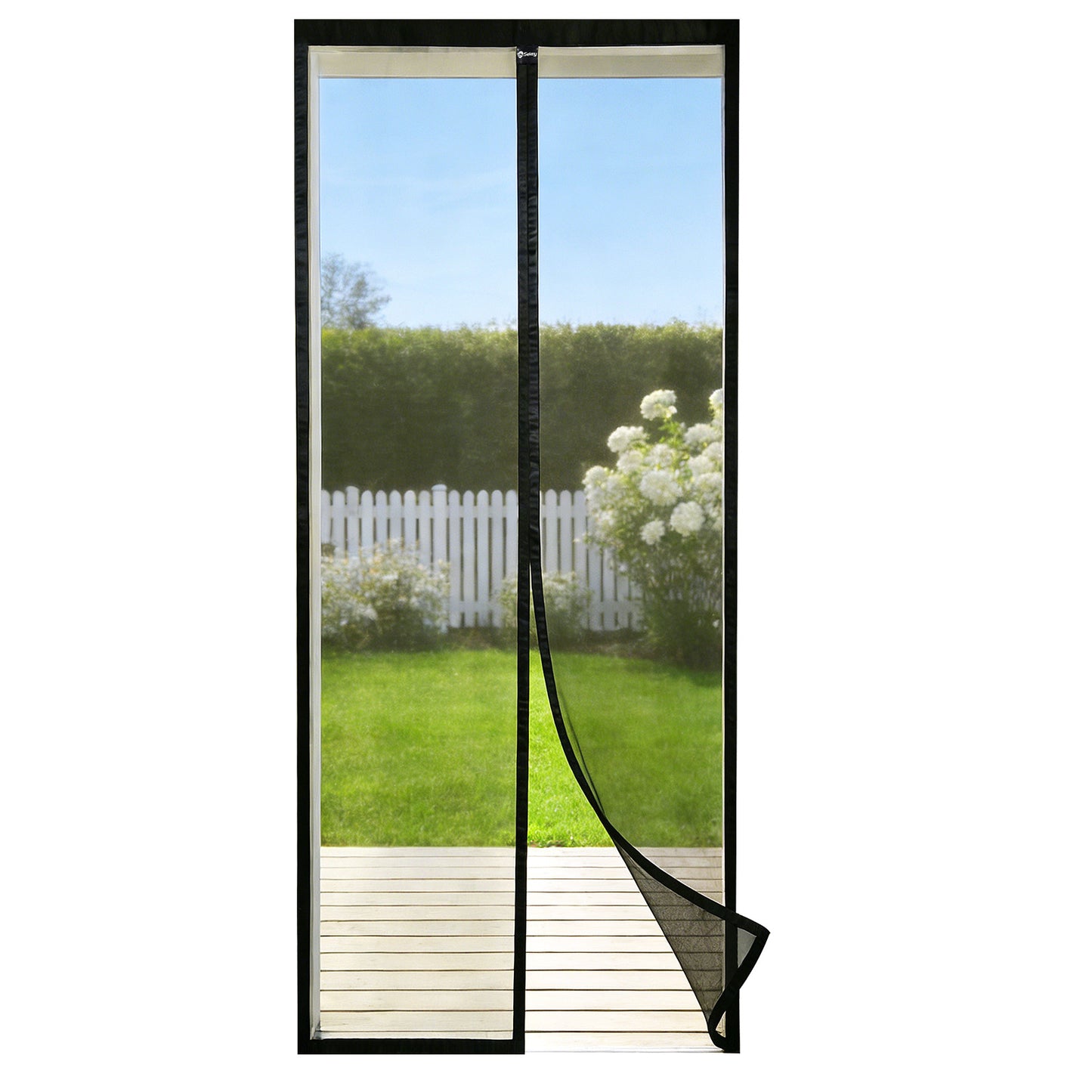 Moustiquaire Magnétique pour Porte, Conception à Deux Panneaux, Durable et Résistante aux Déchirures, Maille Stable et Respirante, Fermeture Magnétique Automatique, Installation Facile sans Perçage, Convient aux Portes de Balcon et de Terrasse