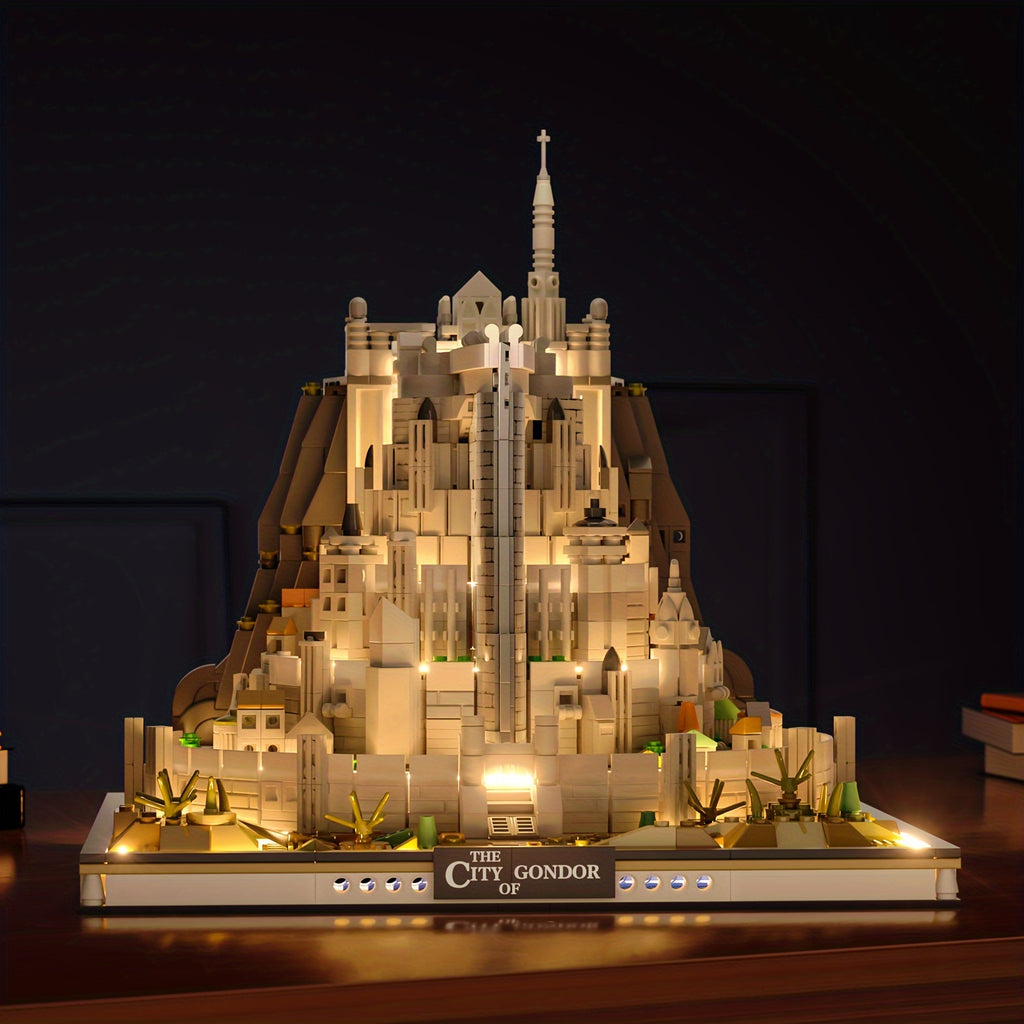 Blocs de construction de château médiéval immense, maquette d'architecture complexe, 1680 pièces, décoration d'intérieur et cadeau exquis