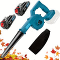 Nouveau Souffleur de Feuilles Sans Fil Amélioré 2026, Mini Souffleur de Feuilles avec 2 Batteries, Souffleur de Feuilles Électrique à Main Alimenté par Batterie Compatible avec les Batteries Makita 18V BL1830 BL1840 BL1850, Souffleur et Aspirateur Portabl