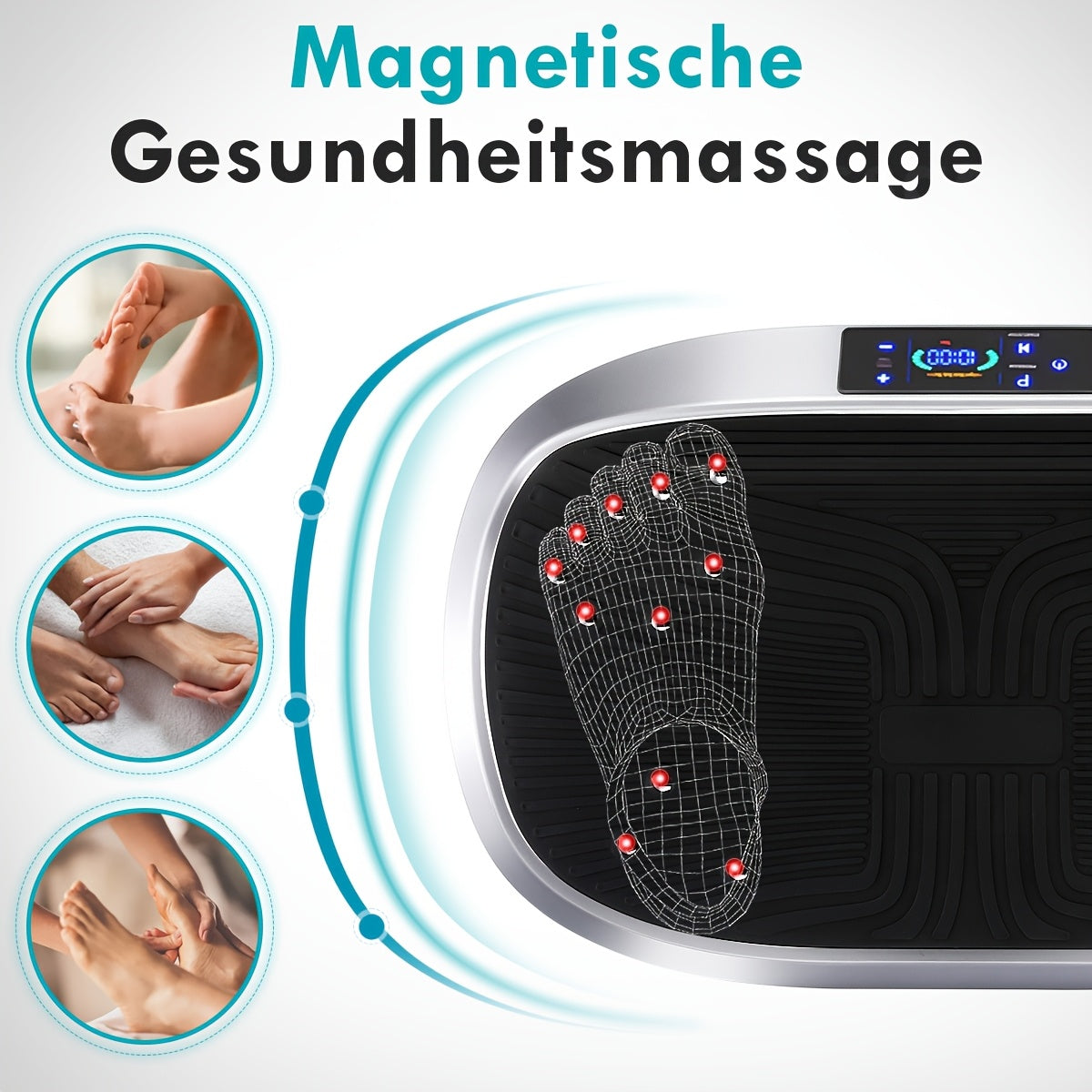 Plaque de vibration intelligente avec télécommande, massage électromagnétique à 120 niveaux, moteur silencieux, exercice de perte de poids pour tout le corps, capacité de charge maximale 120KG, convient au fitness à domicile, sans batterie