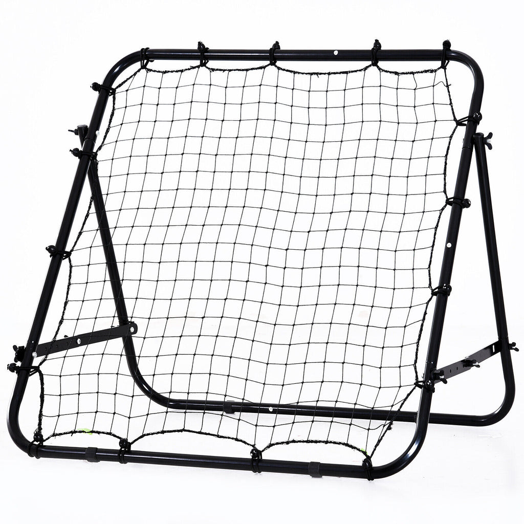 Filet rebondisseur de football - Filet d'entraînement de football pour la pratique, aide au retour, cible but, équipement d'entraînement de football pour la maison, le jardin, l'extérieur - Noir