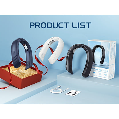 Ventilateur de cou portable et mini climatiseur pour rafraîchissement, 3 vitesses silencieuses à piles - avec rotorless sans pales, mini système de refroidissement pour voyage, bureau, appareil de refroidissement portable à piles, cadeau