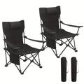 Chaise de pêche et de camping pliante multifonctionnelle 3-en-1 pour extérieur, portable, avec dossier, porte-gobelet, deux sacs de rangement, capacité de charge élevée 150 kg pour la pêche en eau vive, la randonnée, le camping, gris, noir, beige