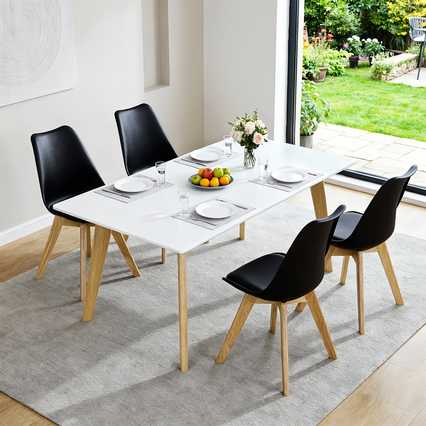 2/4pcs Chaise de salle à manger Bureau Chaise de visite Chaise de réception Chaise de designer Chaise de cuisine en bois