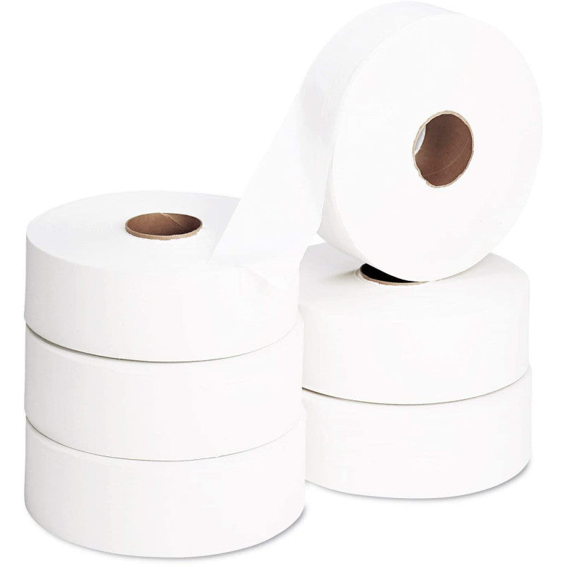 Papier Hygiénique Maxi Jumbo - Pure Ouate Blanche- Pack De 6 Rouleaux - T360 Mètres -