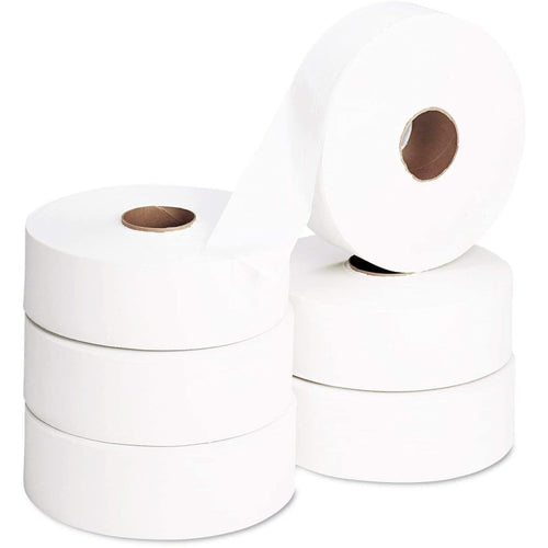 Papier Hygiénique Maxi Jumbo - Pure Ouate Blanche- Pack De 6 Rouleaux - T360 Mètres -