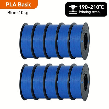 Filament d'imprimante 3D KINGROON PLA 10 kg 1,75 mm 2,2 lbs (1 kg)/rouleau, qualité sans bulles pour la plupart des imprimantes 3D FDM, matériau d'impression 3D