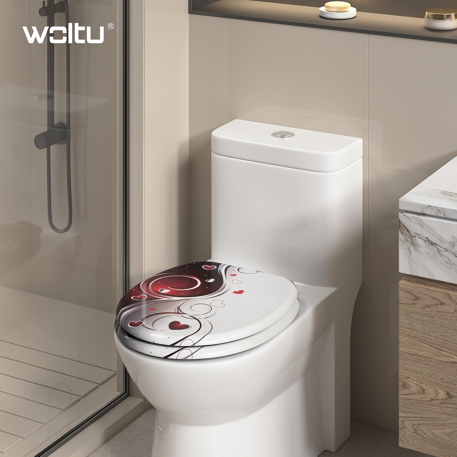 Abattant de toilette, bois pour véhicule et déplacements – vue détaillée 4