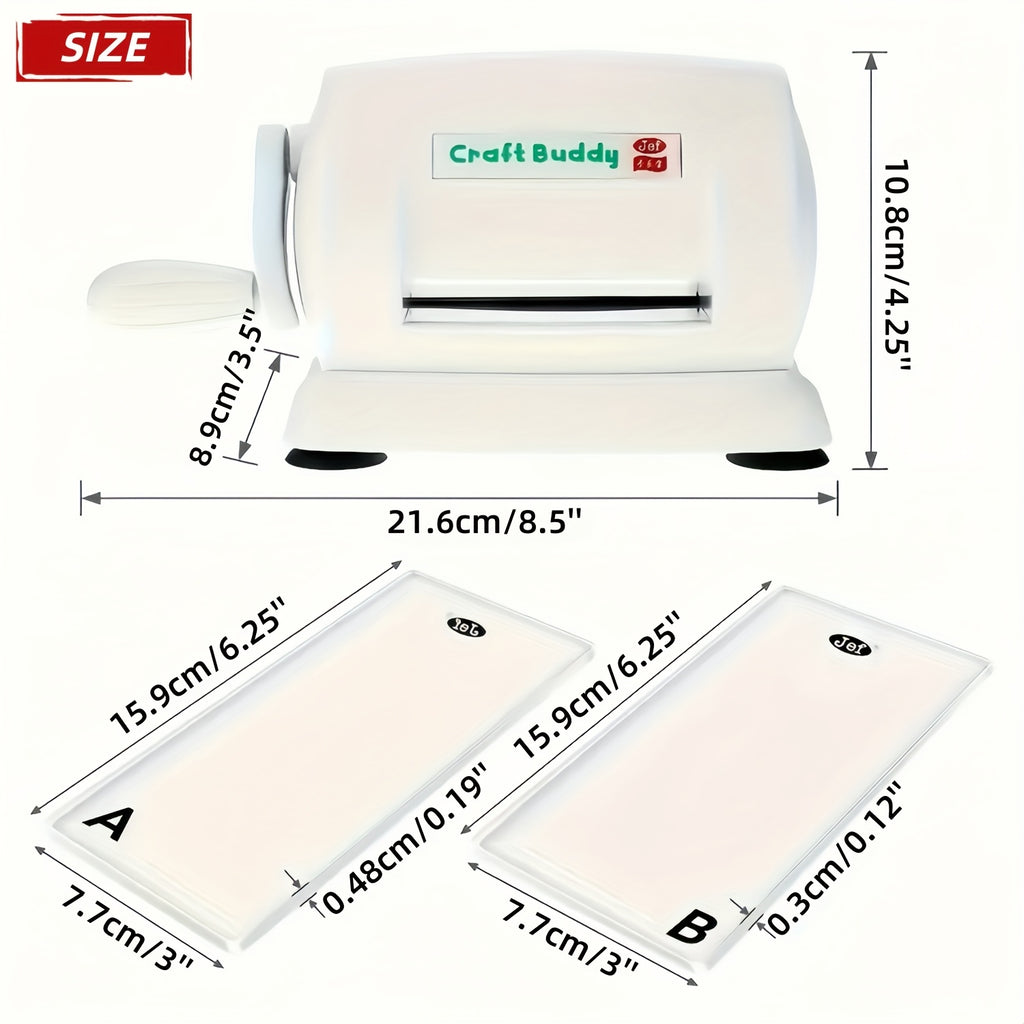 Lot de 5 couleurs machine de découpe et gaufrage pour scrapbooking, 1 set de tampons de découpe en acrylique A et B pour papier scrapbooking, outil de coupe, matériau PE, sans batterie