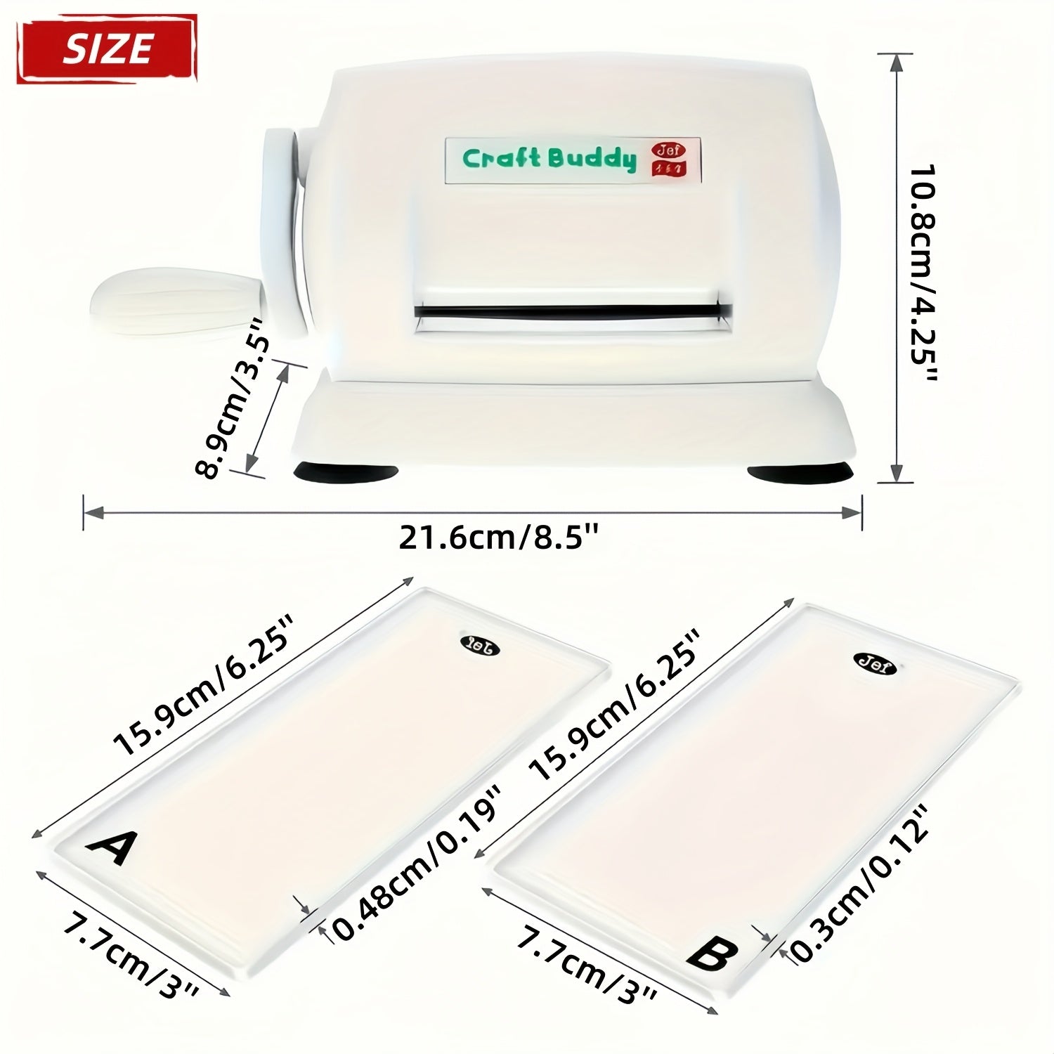 Lot de 5 couleurs machine de découpe et gaufrage pour scrapbooking, 1 set de tampons de découpe en acrylique A et B pour papier scrapbooking, outil de coupe, matériau PE, sans batterie