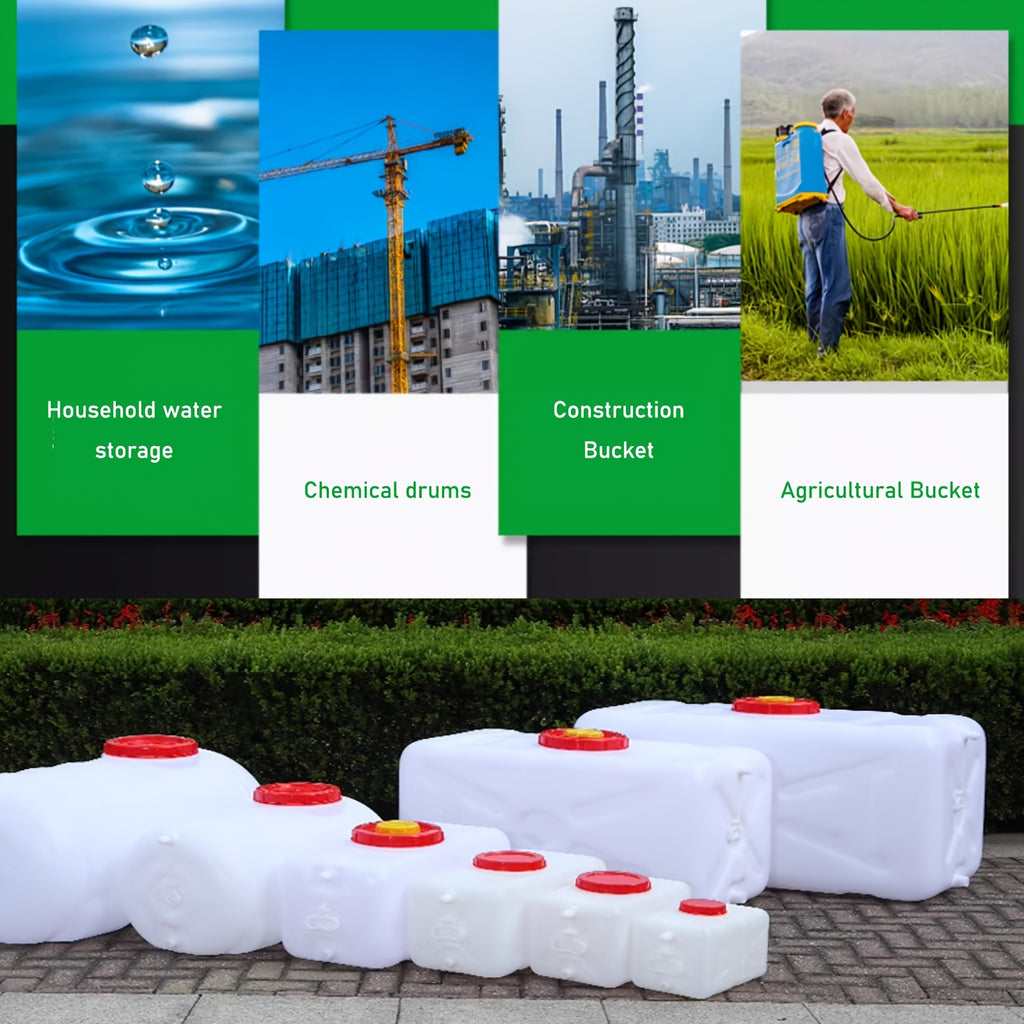 Récipient à eau horizontal portable en plastique de grande capacité pour la maison, résistant aux chutes, avec robinet pour l'eau domestique, le camping, l'extérieur, les voyages en voiture