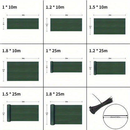 Écran de confidentialité de 100 cm pour balcon, terrain de sport et jardin, filet d'ombrage 150 g/m² avec  UV et design -vent, inclut attaches en gris foncé vert