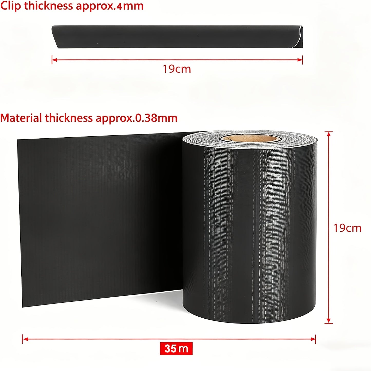 Bande de protection de la vie privée pour clôture 35M X 19Cm avec 26 clips, Clôture 50M X 19Cm avec 40 clips, Film de protection de la vie privée pour clôture PVC, Bandes de protection de la vie privée à double tige pour clôture de jardin, balcon/Plusieur