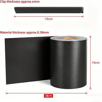 Bande de protection de la vie privée pour clôture 35M X 19Cm avec 26 clips, Clôture 50M X 19Cm avec 40 clips, Film de protection de la vie privée pour clôture PVC, Bandes de protection de la vie privée à double tige pour clôture de jardin, balcon/Plusieur
