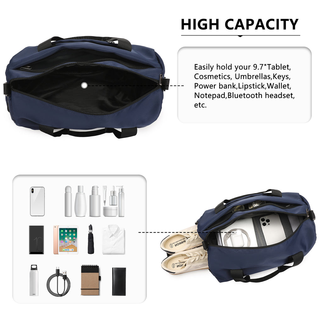 1 Sac Cabas 40 x 20 x 25 cm pour Siège , Sac de Voyage Cabine avec Bandoulière et Pochette à Chaussures, Bagage Cabine pour Week-end ou Vol de Nuit