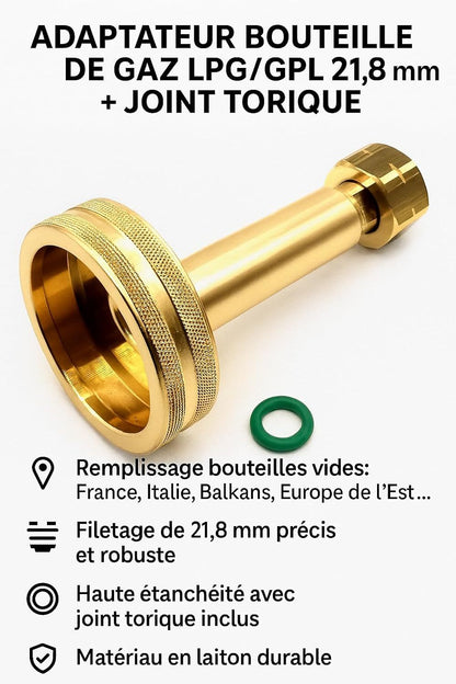 Adaptateur Bouteille de Gaz LPG/GPL, 21,8 mm pour animaux domestiques et maison – vue détaillée 5