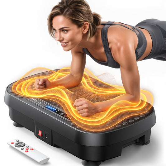 Promotion du Nouvel An - Plaque Vibrante : Plateforme de Fitness pour Entraînement du Corps Entier et Drainage Lymphatique avec Moteur Silencieux et Contrôle de Vitesse, Équipement de Fitness à Domicile pour Femmes et Hommes