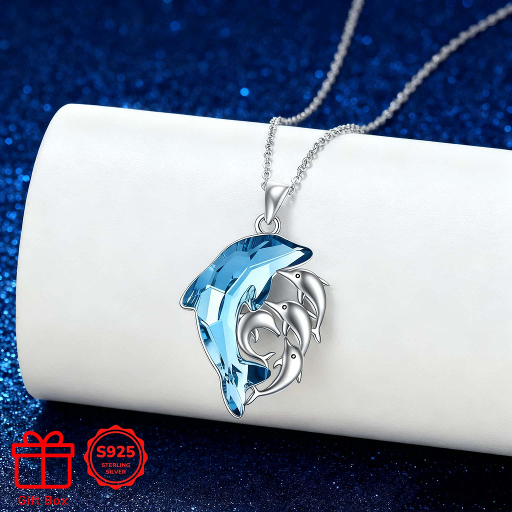 Collier dauphin en argent sterling 925, bijou nautique océan pour femmes, cadeau idéal pour la fête des mères de la part de fille et fils