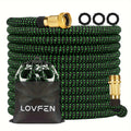 LOVFEN Tuyau d'Arrosage Ultra-Léger Extensible - Étanche, Buse 10 Fonctions, Rétractable, Souple, -Plisserie, Durable et Facile à Ranger pour Jardinage, Lavage de Voitures et Activités en Plein Air 7,62/15,24/22,86/30,48/45,72 mètres