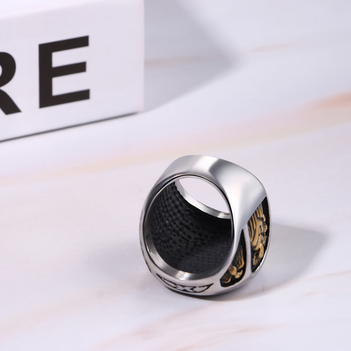 Anneau en Acier Inoxydable Médaille, #dix pour animaux et maison – vue détaillée 5