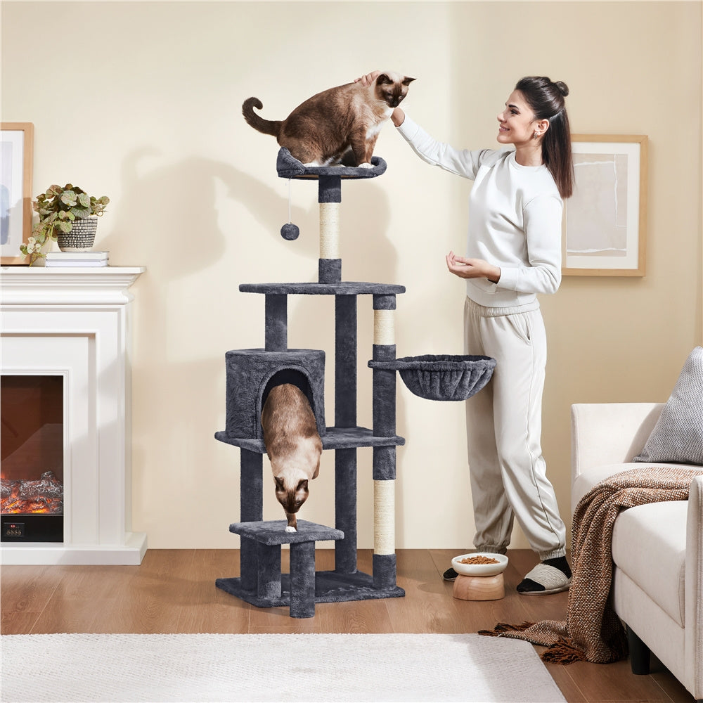 Arbre à chat, 145 cm pour animaux et maison – vue principale