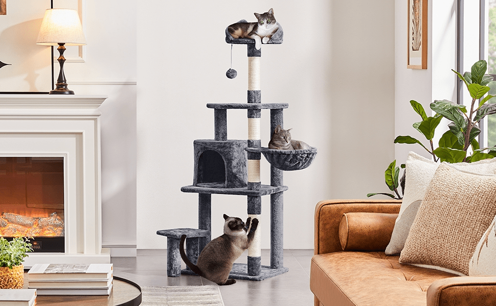 Arbre à chat, 145 cm pour animaux et maison – vue détaillée 11