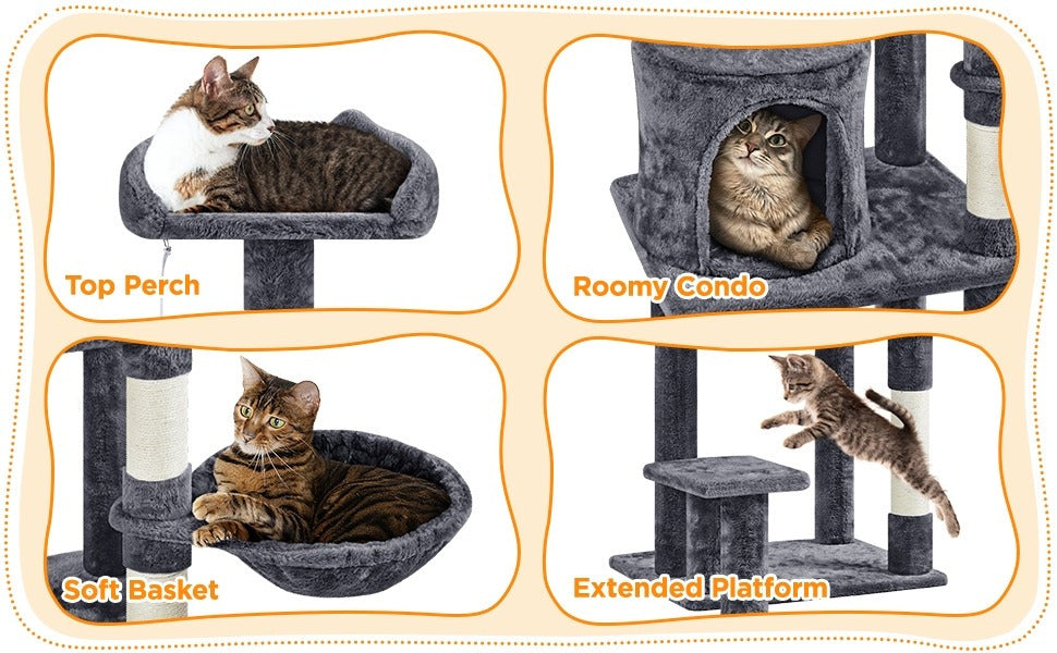 Arbre à chat, 145 cm pour animaux et maison – vue détaillée 12