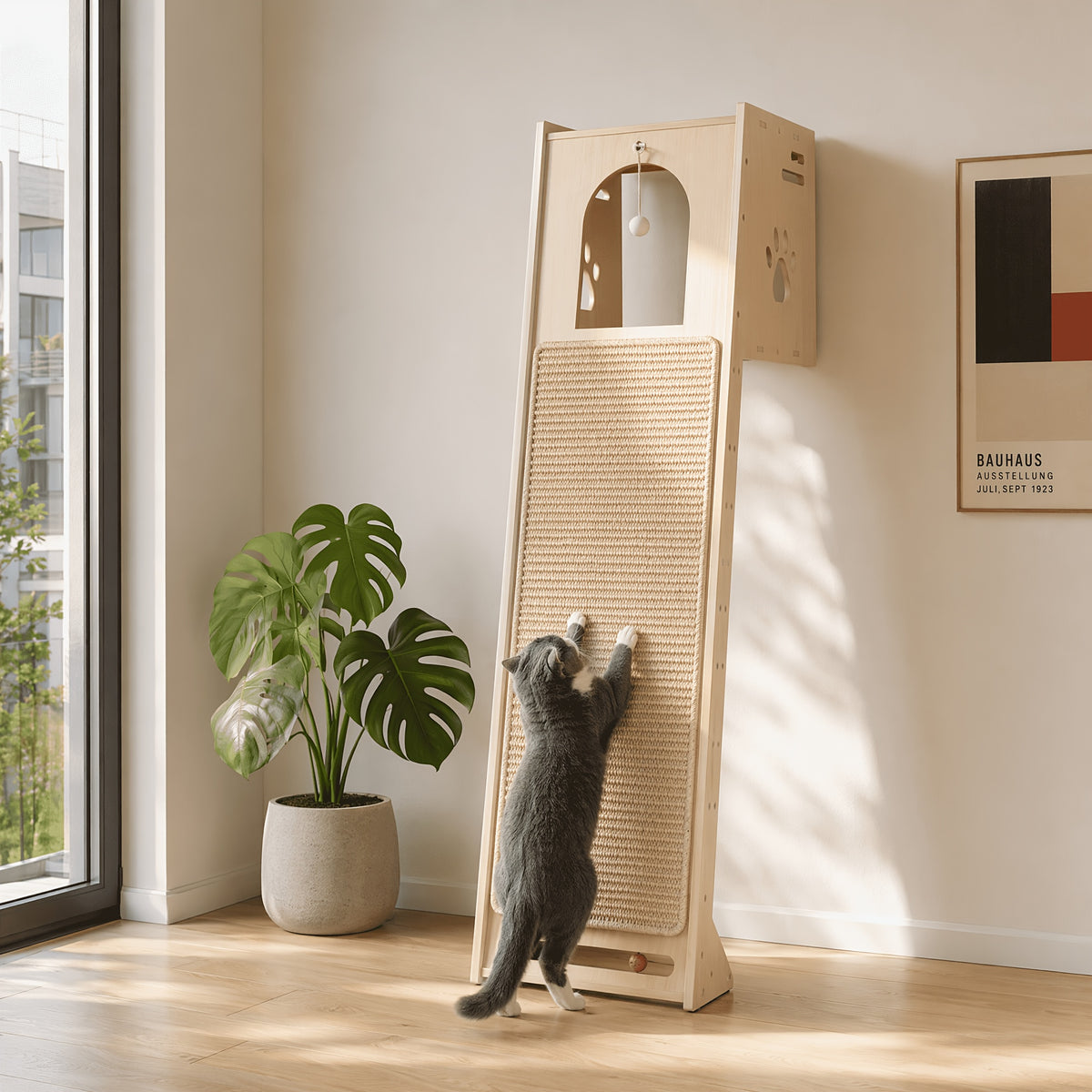 Arbre à chat, 150 cm pour salon et maison – vue détaillée 3