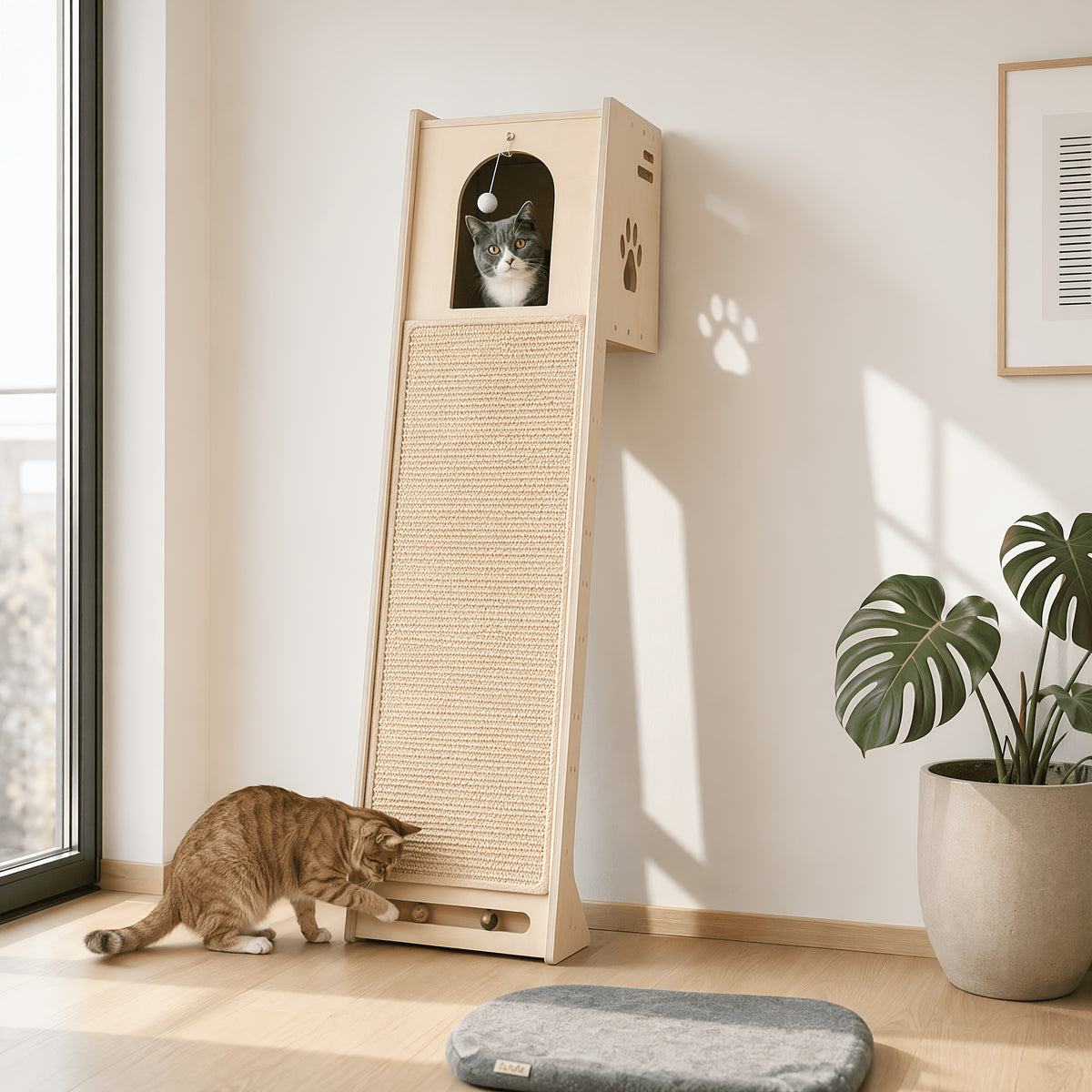 Arbre à chat, 150 cm pour salon et maison – vue détaillée 4