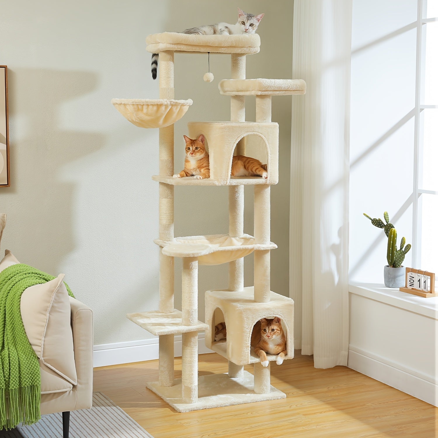 Arbre à chat, 175 cm pour animaux et maison – vue détaillée 6