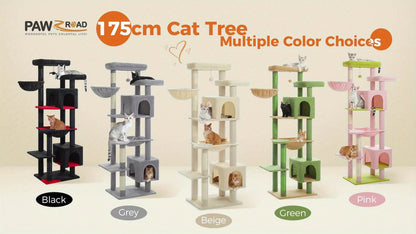 Arbre à chat, 175 cm pour animaux et maison – vue détaillée 9