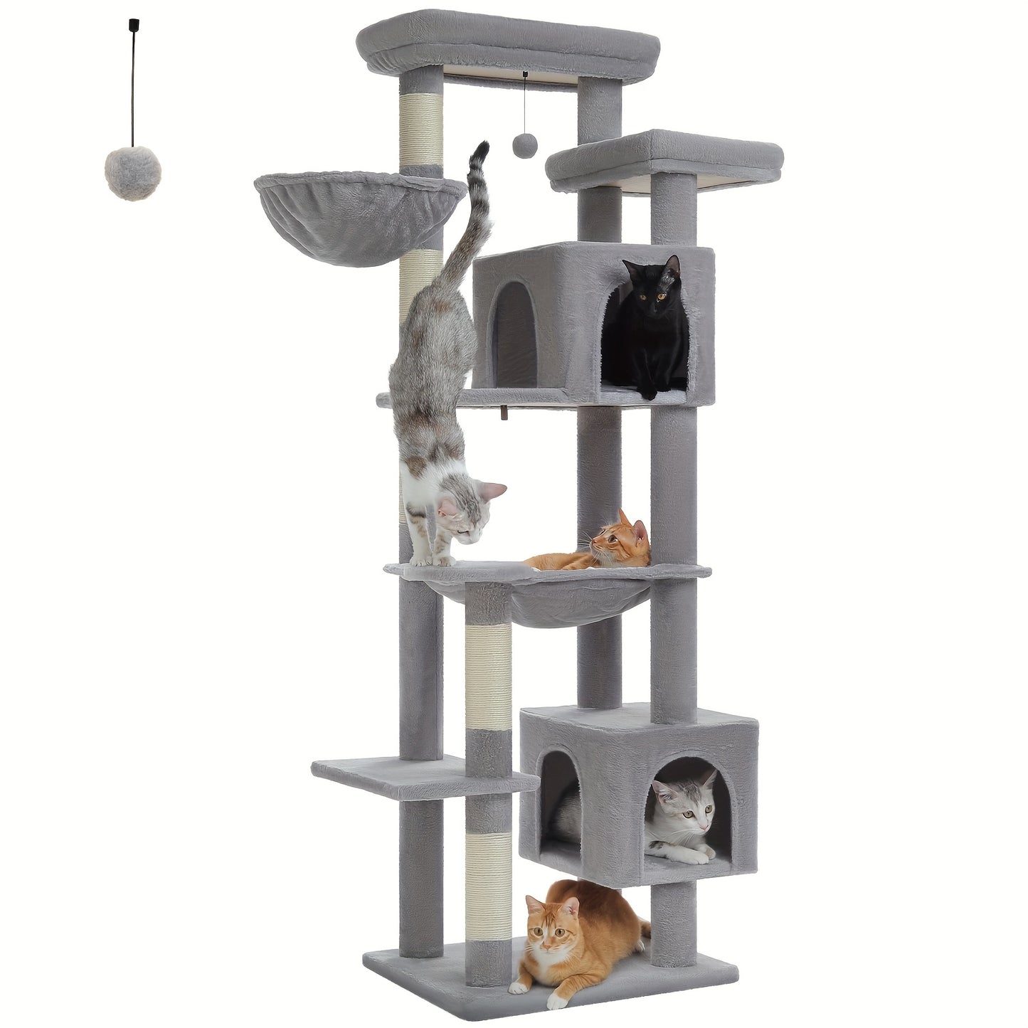 Arbre à chat, 175 cm pour animaux et maison – vue détaillée 10