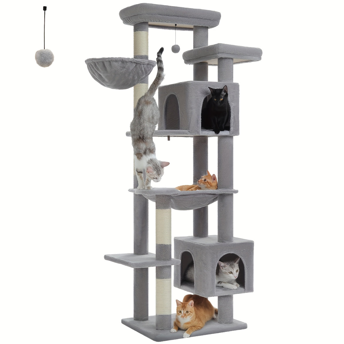 Arbre à chat, 175 cm pour animaux et maison – vue détaillée 10