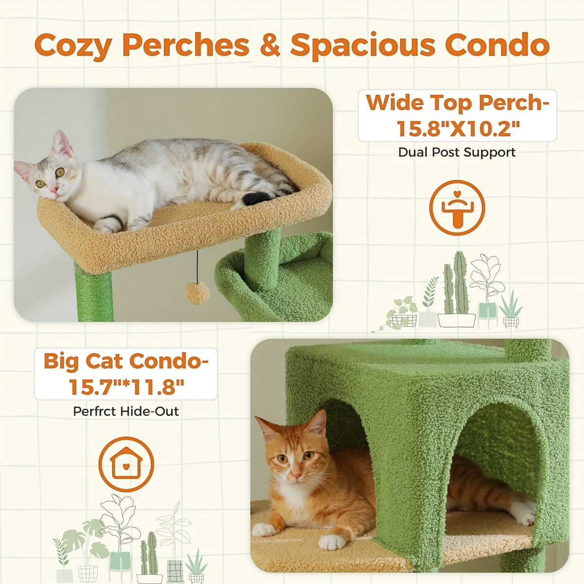 Arbre à chat, 175 cm pour animaux et maison – vue détaillée 28
