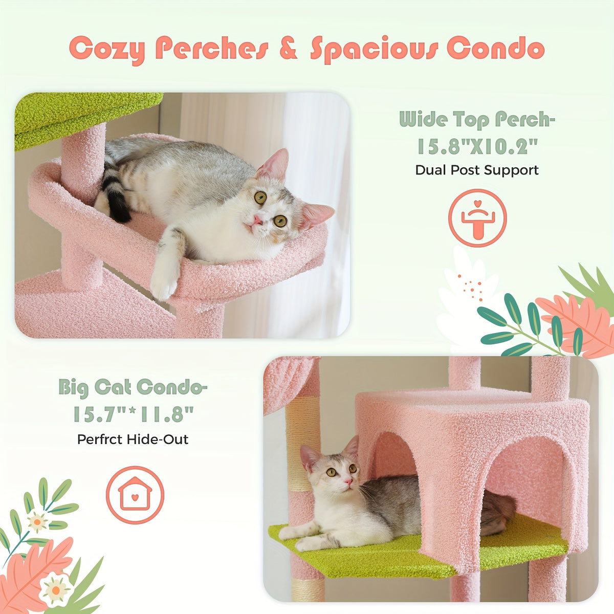Arbre à chat, 175 cm pour animaux et maison – vue détaillée 33