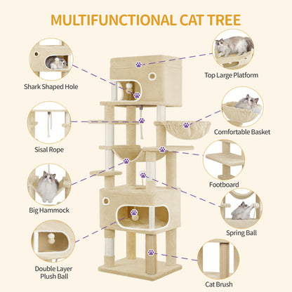 Arbre à chat, 178 cm pour animaux et maison – vue détaillée 8