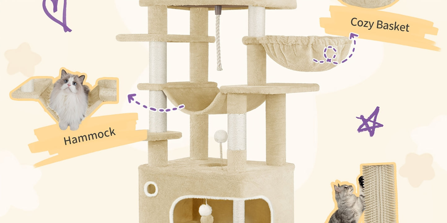 Arbre à chat, 178 cm pour animaux et maison – vue détaillée 16