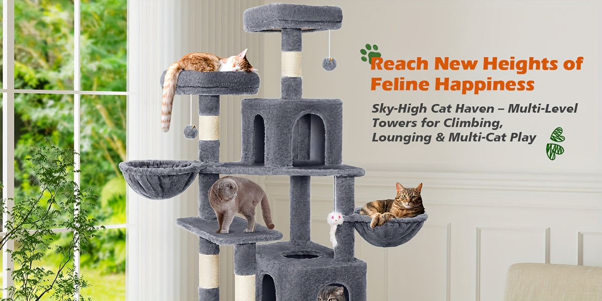 Arbre à chat, 180 cm pour animaux et maison – vue détaillée 12