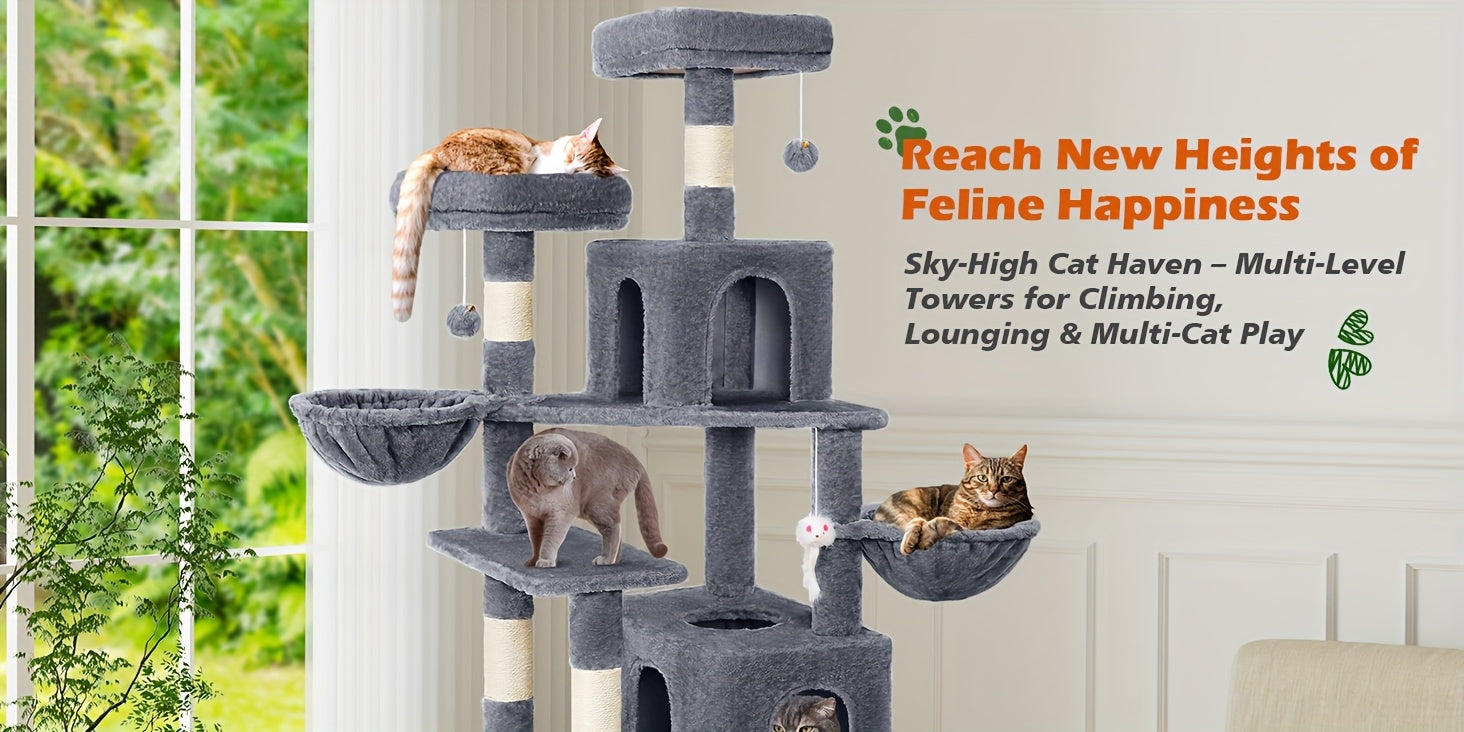 Arbre à chat, 180 cm pour animaux et maison – vue détaillée 12