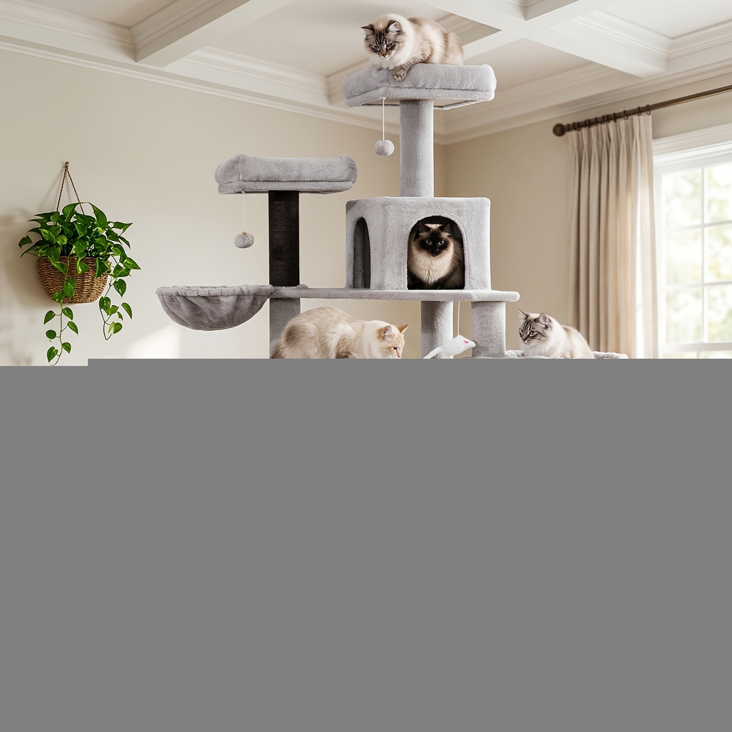 Arbre à chat, 180 cm pour animaux et maison – vue détaillée 17