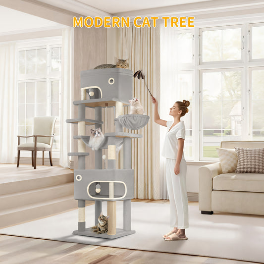 Arbre à chat, 203 cm pour animaux et maison – vue principale