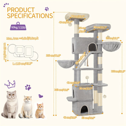 Arbre à chat, amovible pour animaux et maison – vue détaillée 2