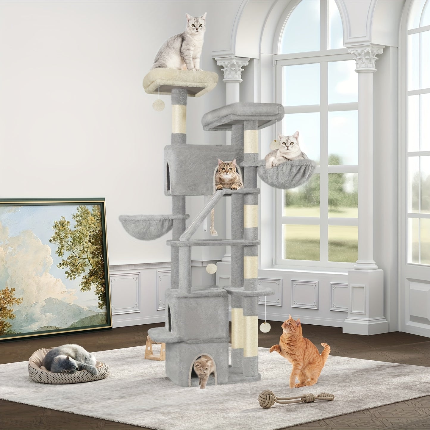 Arbre à chat, amovible pour animaux et maison – vue détaillée 7