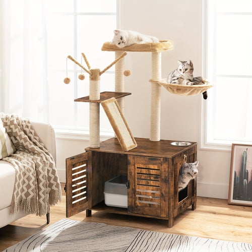 Arbre à chat, bois pour animaux et maison – vue principale